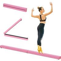 HOMCOM Balance Beam Trainer, 2.4 m-Pink Aosom UK