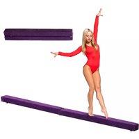 HOMCOM Balance Beam Trainer, 2.4 m-Purple Aosom UK