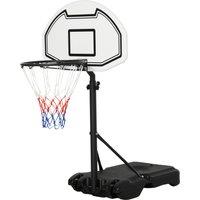 HOMCOM Basketball Stand 94-123cm Basket Height Adjustable Hoop For Kids Adults Suitable for Pool Side