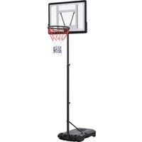 HOMCOM Height Adjustable Basketball Hoop and Stand, Free Standing Basketball Hoop System with Fillable Base and Wheels, for Teens Junior Aosom UK