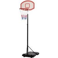 HOMCOM Adjustable Portable Basketball Stand, 175-215cm, with Sturdy Rim, Large Wheels, Stable Base, Net, Free Standing Aosom UK