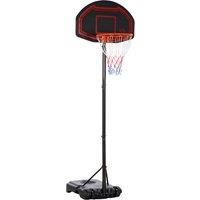 HOMCOM Adjustable Basketball Hoop Stand, with Wheels and Stable Base
