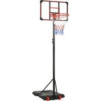 SPORTNOW Height Adjustable Basketball Hoop and Stand for Kids with Sturdy Backboard and Weighted Base, Portable on Wheels, 1.8-2m Aosom UK