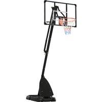 SPORTNOW Height Adjustable Basketball Hoop and Stand with Sturdy Backboard and Weighted Base, Portable on Wheels, 2.4-2.9m Aosom UK