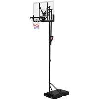 SPORTNOW 6 Level Height Adjustable Freestanding Basketball Hoop and Stand with Wheels, 2.35M-3.05M Aosom UK