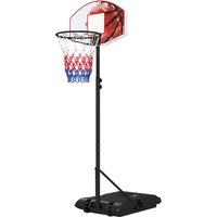SPORTNOW Adjustable Basketball Stand Net System, with Wheels, Enlarged Base, PE, Backboard, 179-209cm Aosom UK