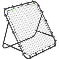 HOMCOM Adjustable Rebounder Net Kickback Target Goal for Teens Adults Training, Black