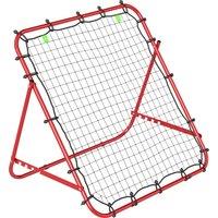 HOMCOM Adjustable Rebounder Net Kickback Target Goal for Teens Adults Training, Red