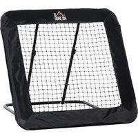 HOMCOM Football Rebounder Net, Adjustable Pitch Back Training Goal, Quick Fold for Easy Storage, Black Aosom UK