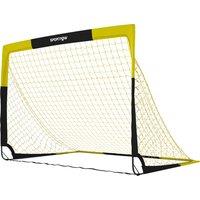 SPORTNOW Pop Up Football Goal, Portable Folding Football Net with Carry Bag, 4 U-Shaped Ground Stakes, Fibreglass Pole