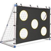 SPORTNOW Football Goal, 183 x 96 x 130 cm Portable Practice Football Net with Target Cloth and PVC ball, Tetoron Training Goal
