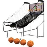 SPORTNOW Foldable Double Shot Basketball Arcade Game with 8 Modes Aosom UK