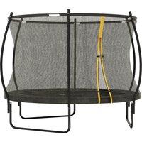 SPORTNOW 10ft Trampoline with Enclosure Net and Spring Cover, Outdoor Trampoline Garden Jumping Mat, Black Aosom UK