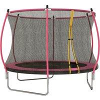 SPORTNOW 10ft Outdoor Trampoline with Enclosure Net, Spring Cover, Pink