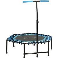 SPORTNOW 45 Rebounder Trampoline for Adults, Quiet Bungee Rebounder with LED Lights and Adjustable Handle, Blue