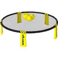 SPORTNOW Spike Ball Set, Mini Beach Games Set with Net, 3 Balls and Ball Pump, Portable with Carrying Bag for Outdoor Team Sports, Yellow