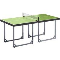 HOMCOM 182cm Mini Tennis Table Folding Ping Pong Table with Net Multi-Use Table for Indoor Outdoor Game, Green