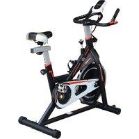 HOMCOM Belt-Driven Exercise Bike with LCD Display-Black