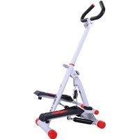 HOMCOM Foldable Stepper with Handle Hand Grip Workout Fitness Machine Sport Exercise Gym Bar Cardio 