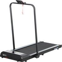 HOMCOM Foldable Walking Treadmill, with LED Display and Wheels, for Home, Office & Fitness Studio, Blue