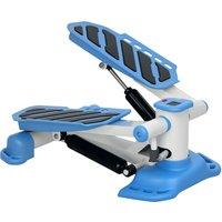 HOMCOM Portable Mini Stepper, Steppers for Exercise Workout with LCD Display Monitor, Anti-skid Foot Pedals for Home Gym Office, Blue