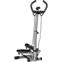 HOMCOM Adjustable Twist Stepper Fitness Step Machine, LCD Screen, Height-Adjust Handlebars, Home Gym