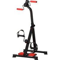 HOMCOM Portable Exercise Bike for Home Pedal Exerciser Height-adjustable 56L x 44- 56W x 75- 97H cm Black and Red