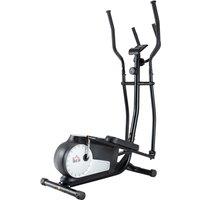 HOMCOM Elliptical Cross Trainer, Home Cardio Workout Machine w/ 8 Level Magnetic Resistance, LCD Monitor, Pulse Heart Rate Sensor and Two Wheels