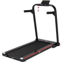 HOMCOM 750W Folding Treadmill, 1-14km/h Electric Running Machine w/ Wheels, Safety Button, LED Monit