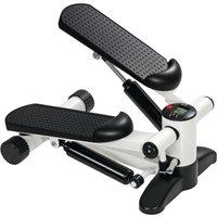 SPORTNOW Mini Stepper, Compact Step Machine Exerciser for Home Workout with LCD Monitor and Non-Slip Pedals, White