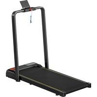 SPORTNOW Folding Walking Treadmill, Under Desk Walking Pad with Incline, Black
