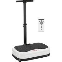 SPORTNOW Vibration Plate Exercise Machine, Quiet Vibrating Plate for Weight Loss and Lymphatic Drainage with Adjustable & Removable Handle, Remote Control, Auto or Manual Speeds