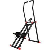 SPORTNOW Stair Stepper for Home Gym with 3 Resistances, Foldable Vertical Stair Climber with Adjustable Handlebar, LCD Monitor