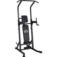 HOMCOM Multifunction Power Tower w/ Bench Home Workout Dip Station Push-up Bars Fitness Equipment Office Gym Training Aosom UK