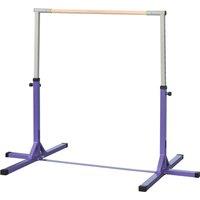 HOMCOM Steel Frame Adjustable Horizonal Gymnastics Bar For Kids Home Gym Training Children Junior Kip High Bar Fitness Purple Aosom UK