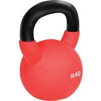 HOMCOM Soft Kettlebell, 10kg Kettle Bell with Non-Slip Handle for Home Gym Weight Lifting and Strength Training, Red