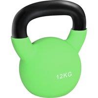 HOMCOM Soft Kettlebell, 12kg Kettle Bell with Non-Slip Handle for Home Gym Weight Lifting and Strength Training, Green