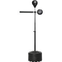 SPORTNOW Free Standing Speed Bag, Height Adjustable Boxing Punching Bag with Stand, Reflex Bar, Punching Pad and Suction Cup Base Aosom UK