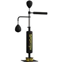 SPORTNOW Boxing Bag, Freestanding Punching Bag, with Reflex Bar, Speed Balls, Black Aosom UK