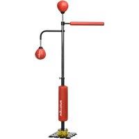 SPORTNOW 140-205cm Inflatable Punch Bag w/ Reaction Bar Challenge, Freestanding Punching Bag Training Equipment w/ Suction Cups Aosom UK
