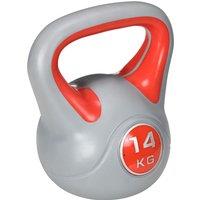 SPORTNOW Kettlebell, 14kg Kettle Bells with Handle for Home Gym Weight Lifting and Strength Training, Red and Grey