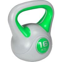 SPORTNOW Kettlebell, 16kg Kettle Bells with Handle for Home Gym Weight Lifting and Strength Training, Green and Grey