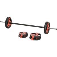 SPORTNOW 20kg Barbell Weights Set, Adjustable Weight Set, Free Body Pump Bar and Weights, Weight Lifting Strength Training Equipment for Home Gym Exercise