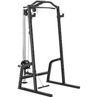 SPORTNOW Power Cage Power Rack with 15-Level Squat Rack, Cable Pulley System, Pull up Stand and Push up Stand
