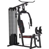 SPORTNOW Weights Machine Multi Gym with 45kg Weight Stack, Compact Home Gym Leg Press Machine for Full Body Training Aosom UK