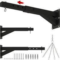 SPORTNOW Punch Bag Wall Bracket, 5-Length Adjustable Boxing Bag Bracket for Kickboxing Muay Thai Punching Training Aosom UK