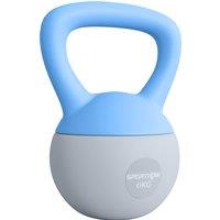 SPORTNOW 6KG Soft Kettlebell, Kettlebell with Non-Slip Handle for Home Gym, Weight Lifting, Strength Training, Light Blue/Grey