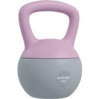 SPORTNOW Soft Kettlebell, 6kg Kettle Bell with Non-Slip Handle for Home Gym Weight Lifting and Strength Training, Purple and Grey