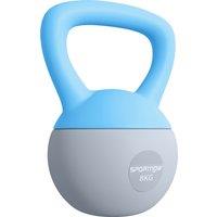 SPORTNOW 8KG Soft Kettlebell, Kettlebell with Non-Slip Handle for Home Gym, Weight Lifting, Strength Training, Light Blue/Grey