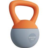 SPORTNOW Soft Kettlebell, 8kg Kettle Bell with Non-Slip Handle for Home Gym Weight Lifting and Strength Training, Orange and Grey